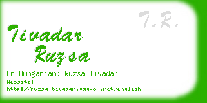 tivadar ruzsa business card